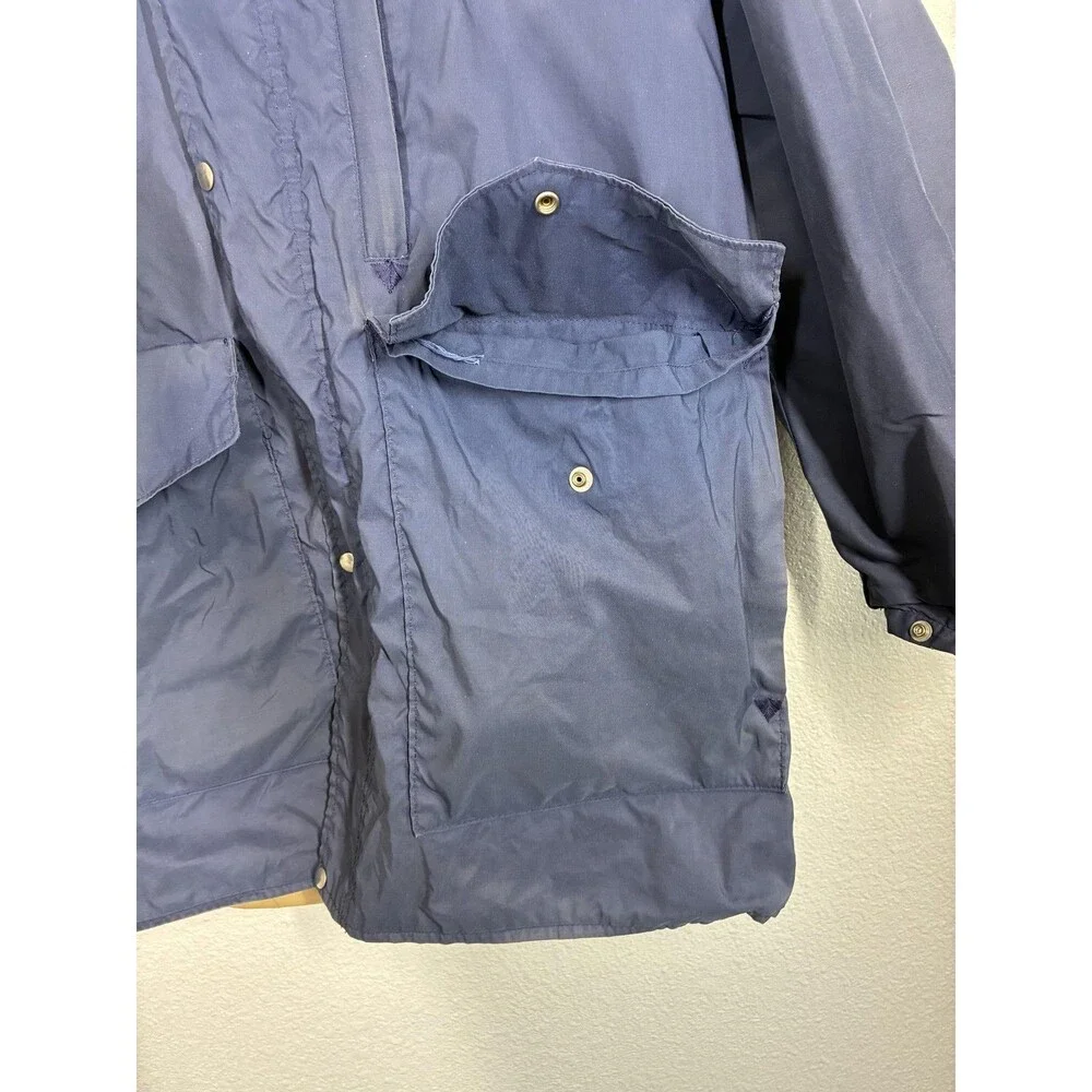 Vintage The North Face Coat Mens Large Blue Hooded Nylon Parka Winter 70s
